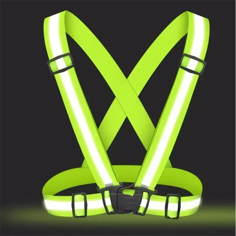 Elastic Safety Reflective Vest Straps with Reflect Strips Reflective Jacket for Men Women Children Night Running Walking Biking