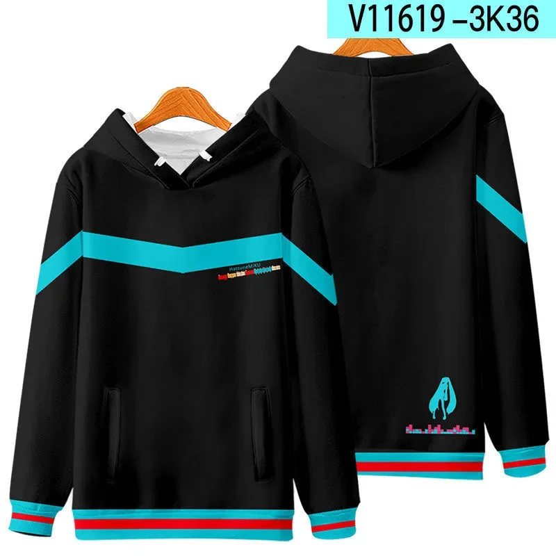 Kawaii Cartoon Hatsune Miku Anime-Charaktere Winter 3D-Druck Reißverschluss-Cardigan Kapuzenpullover Freundschafts-Überraschung Geburtstagsgeschenke – Detail 8