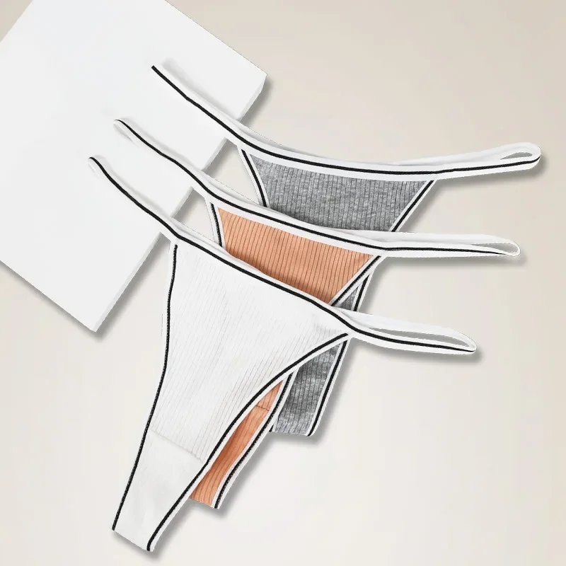 Thong 5 Buah, Pakaian Dalam Wanita Seksi Satu Potong, Pinggang Rendah, Bebas Kerut, Pakaian Dalam Antibakteri, Yoga, Olahraga dan Kebugaran Wanita