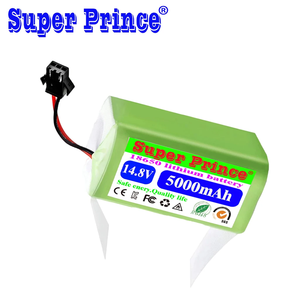 

for Conga 990 1090 Tesvor X500 Ecovacs Deebot N79 N79S DN622 Eufy RoboVac 11S RoboVac 30 14.4V 5000mAh Li-ion Battery