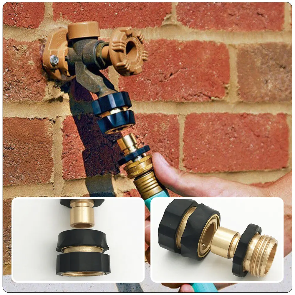 2 Pairs 3/4inch Hose Fitting Kit Quick Connector Durable Corrosion Resistant Plastic Fittings Garden Hose Sprayers Suction