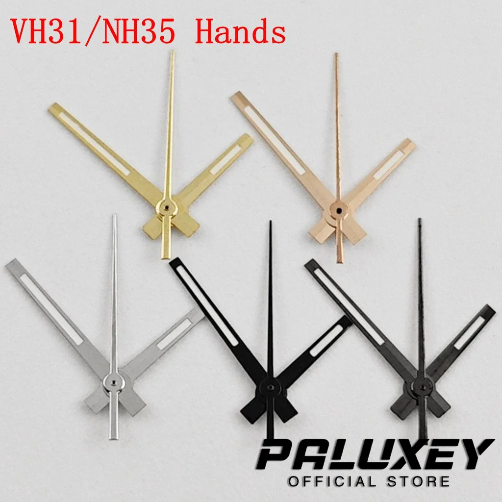 VH31/NH35 Datejust Style Luminous Watch Hands Set Green Luminous Pointers Fit VH31 VH31A VH60 VH61 NH35A Watch Repair DIY Parts