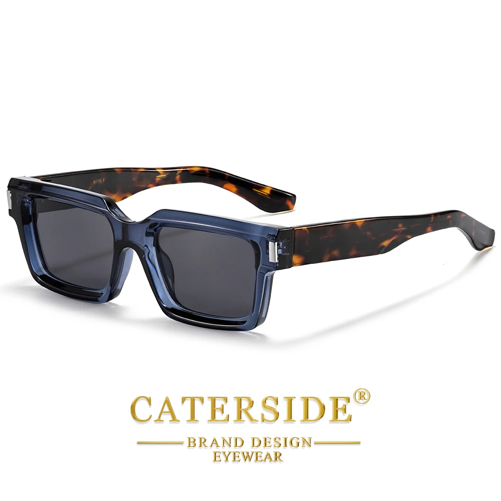 CATERSIDE Neue Retro Herren-Sonnenbrille Hochwertige Quadratische Sonnenbrille mit Dickem Rahmen Damen Outdoor-Reise-Fahrbrille UV400 – Detail 22