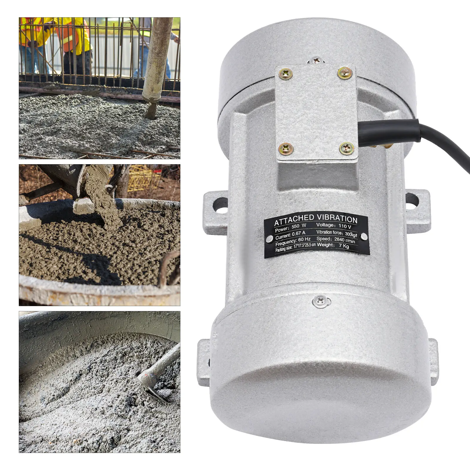 Waterproof Concrete Vibrator 110V 550W 2840 U/min Electric Shocker For Mining And Electricity