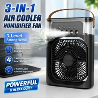 3‑in‑1 Portable Air Cooler Fan LED Night Light Humidifier Desktop Mini Air Conditioner for Home Office Indoor Cooling Use 2