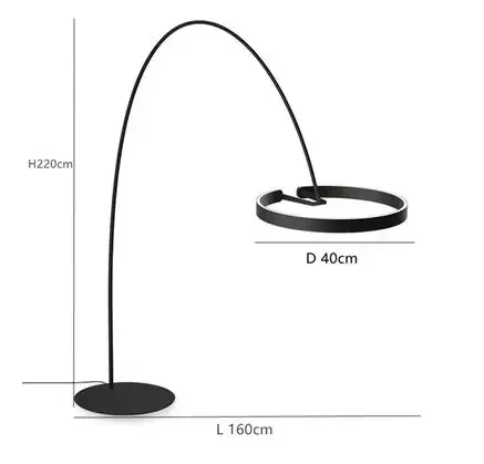 JIANKEXING Ring Angeln Stehlampe Raumdekor Goldene lange Stange moderne einfache LED minimalistische Licht Luxus Designer vertikale Tischlampen 3