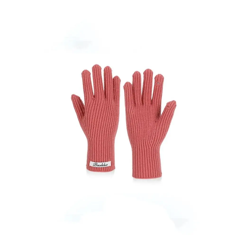 neck-warmer-solid-color-hat-scarf-gloves-set-warm-thicken-thermal-knit-cap-wool-simple-winter-beanie-hat-skiing