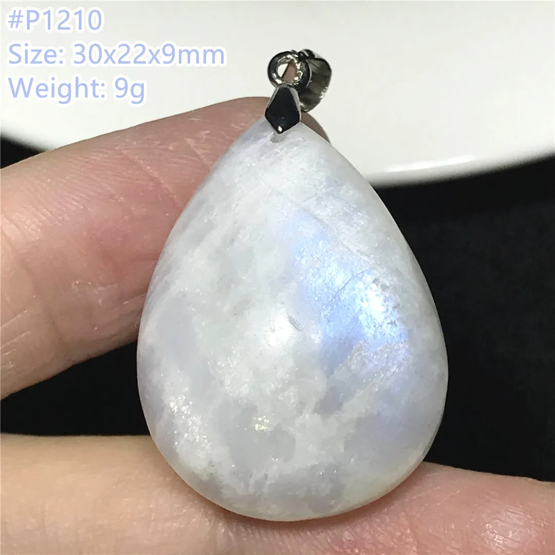 Natural Moonstone Pendant For Women Man Wealth Healing Love Gift  Rare Crystal Stone Beads White Light Gemstone Jewelry AAAAA
