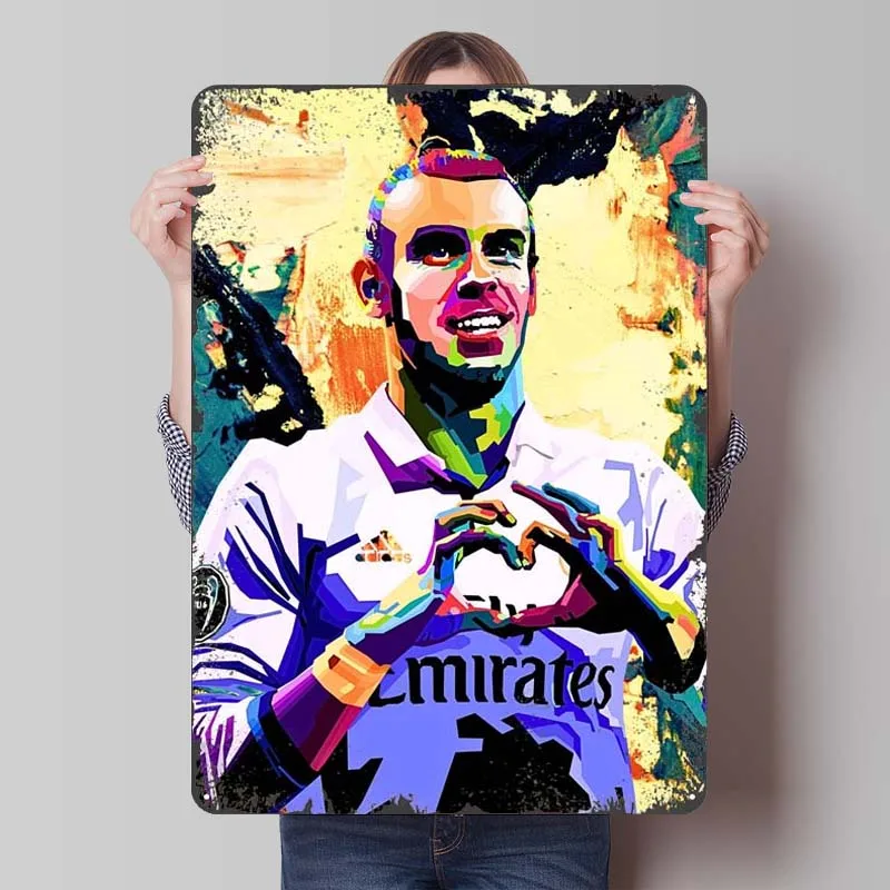 Gareth Bale Wpap Art Sports Metal Poster Gamer Room Decoration Home Custom Metal Tin Signs for Wall Art Decoration Vintage Decor