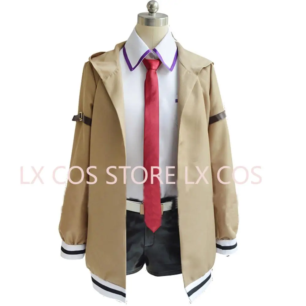 Steins Gate Cosplay Costume Japanese Anime Makise Kurisu Cos Coat Outfit Suits Uniform Set