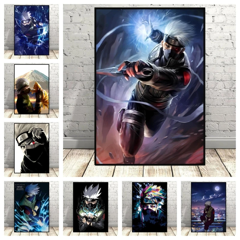 

Canvas Posters Naruto Hatake Kakashi Hd Print Art Prints Children's Bedroom Decor Wall Decoration Comics Pictures Cartoon Retro