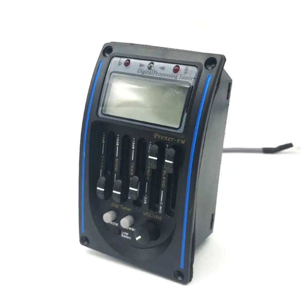 LC-5/4 Band Acoustic Guitar Preamp EQ Equalizer 5 Band Guitar Tuner System Professional With LCD Tuner
