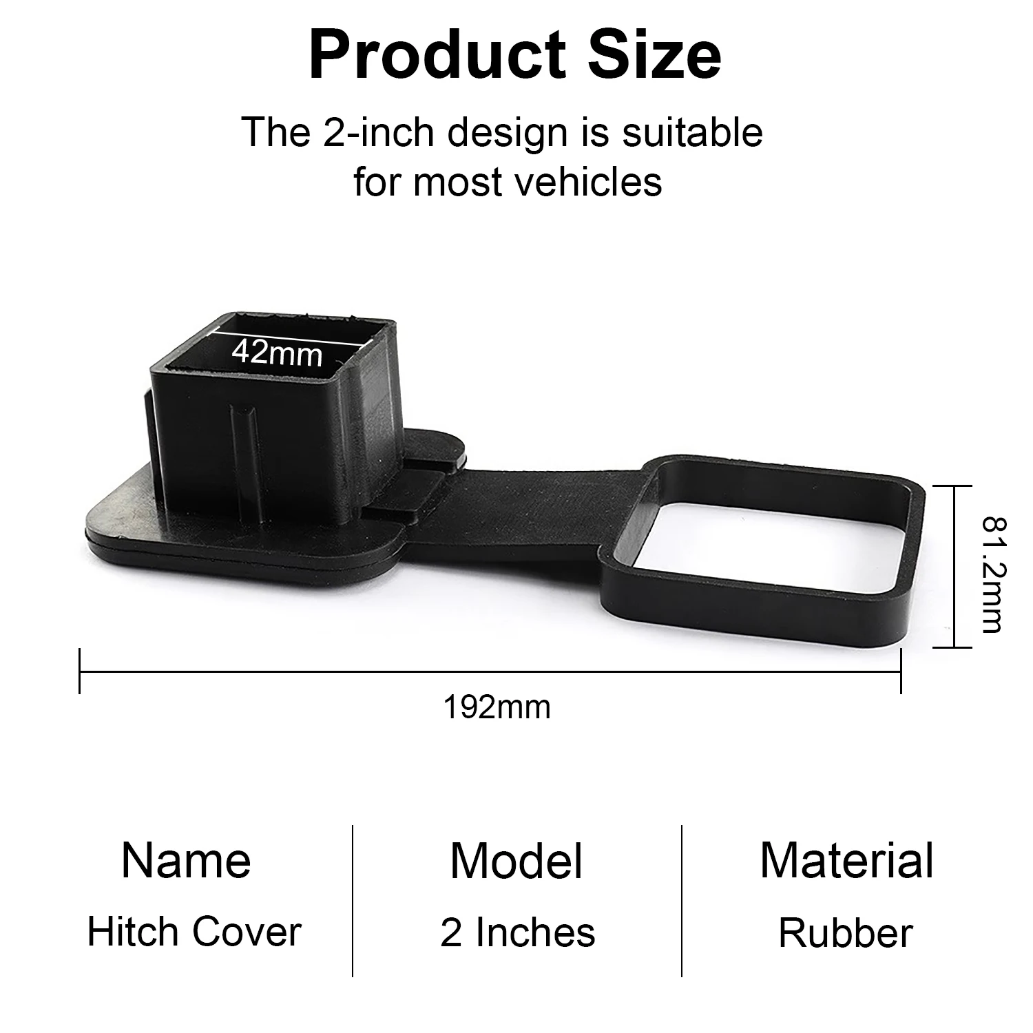Tow Hitch Covers Trailer Hitch Cover Tube Plug Insert Car Exterior Accessories Receiver Tube Hitch Plug