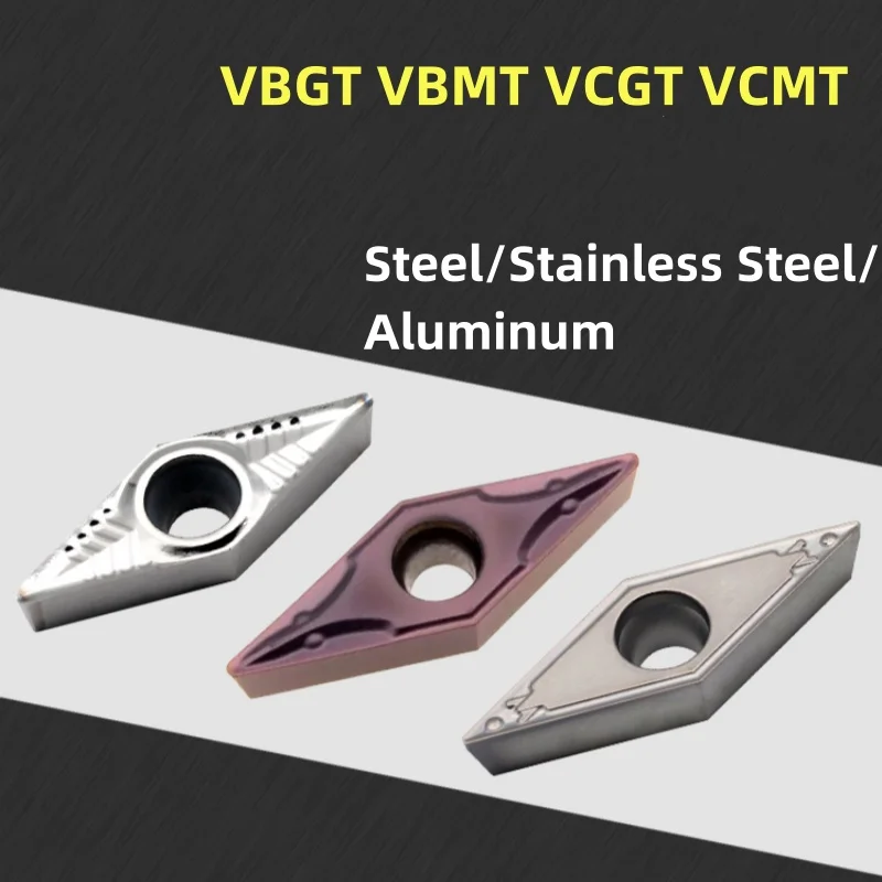 5PCS  VBGT VBMT VCGT VCMT 110302 1604 08 MV ZM30 CNC Lathe Cutters Stainless Steel Processing Turning Carbide Inserts