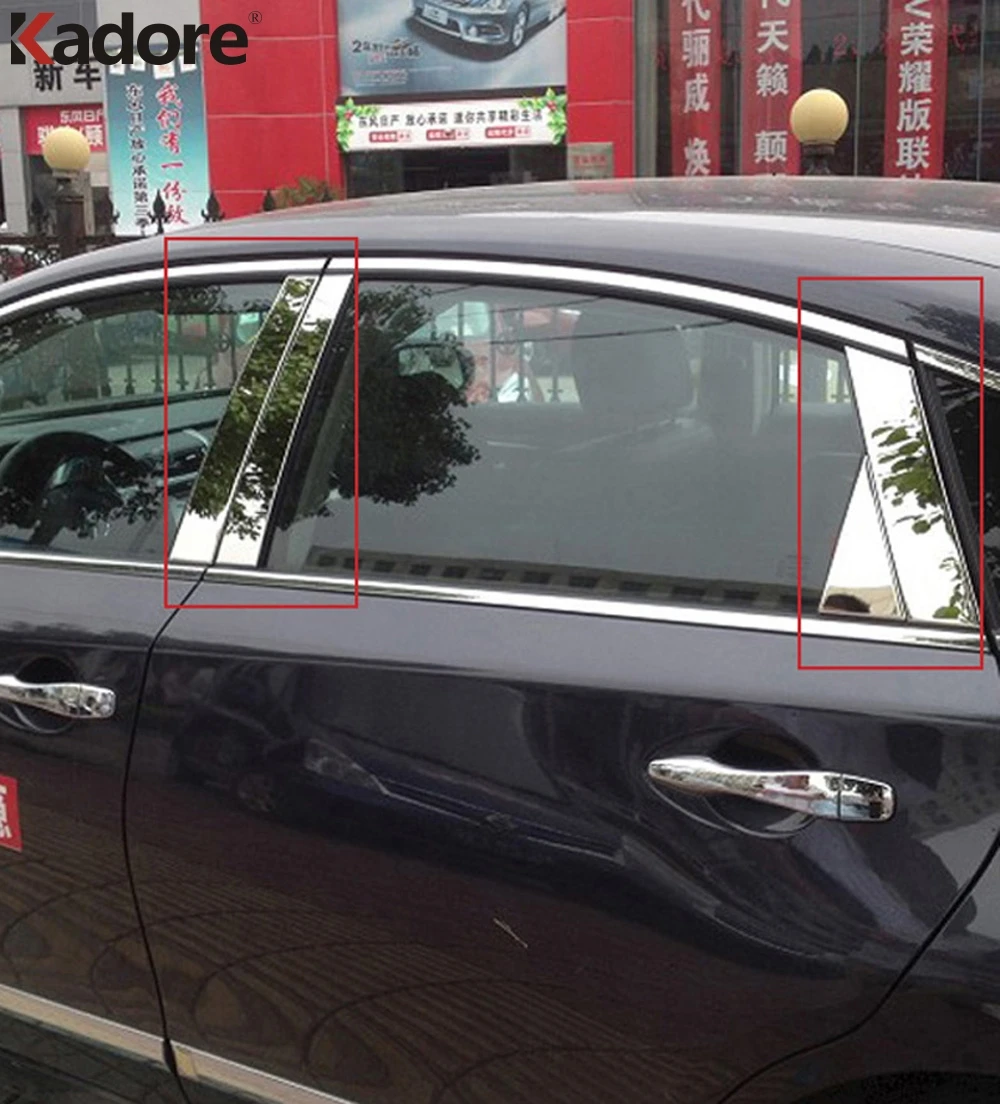 For Nissan Teana Altima 2013 2014 2015 2016 2017 2018 Car Window Pillar B+C Decoration Trim Cover Strip Exterior Accessories