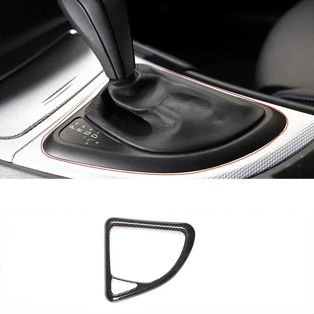 

For BMW 1 Series E81 E82 E87 2007-11 ABS Carbon Fiber Car Central Control Gear Shift Lever Frame Cover Interior Car Accessories