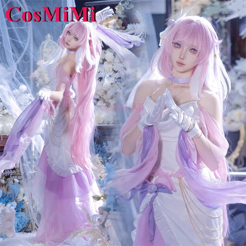 CosMiMi Game Honkai Impact 3 Elysia, костюмы для косплея, новая кожа, элегантное милое торжественное платье, одежда для ролевых игр на Хэллоуин, S-X
