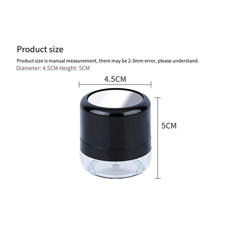 Empty Loose Powder Box, Makeup Powder Box, Portable Mirror Loose Powder Box, Mirror Travel DIY Makeup Foundation-A58E