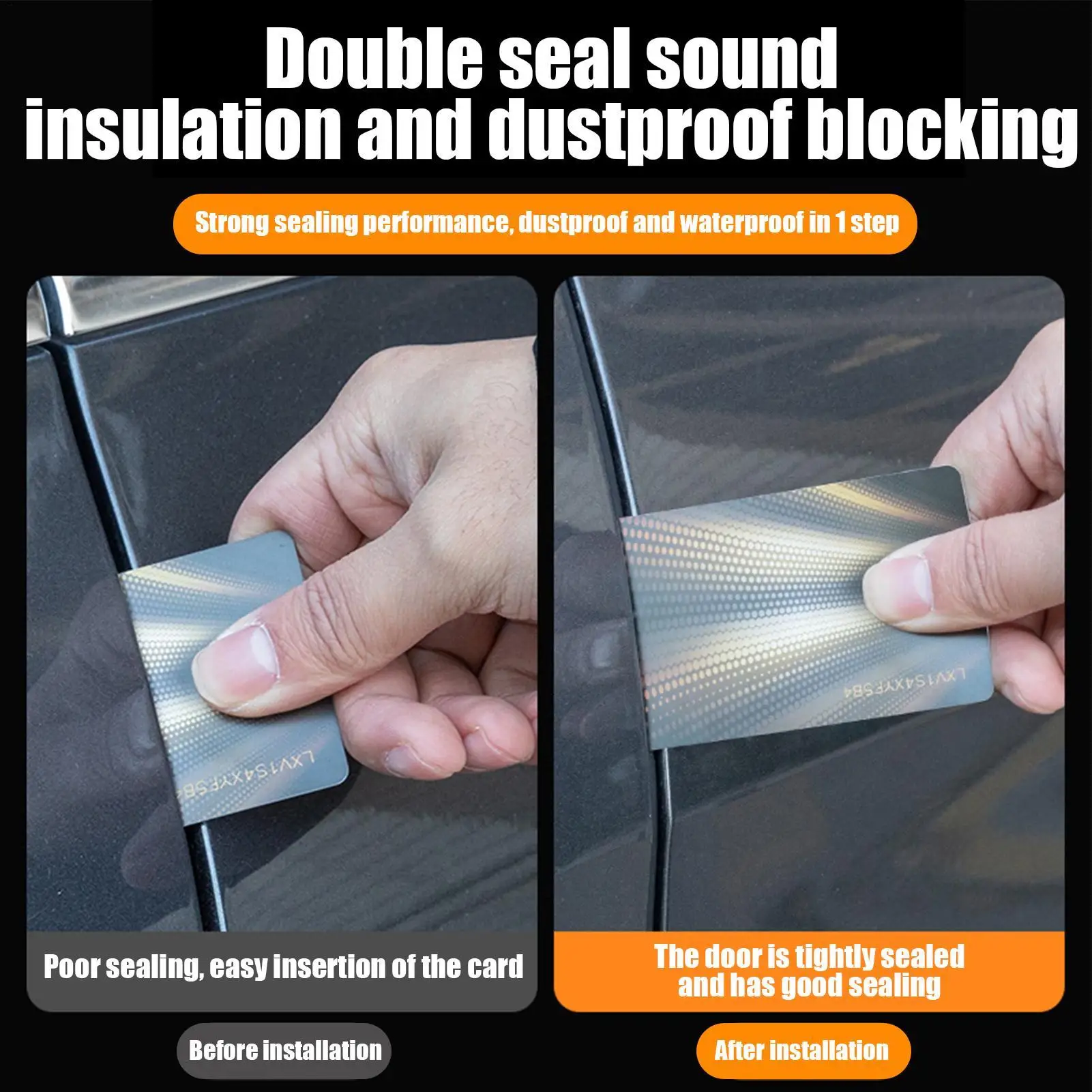 For B-Pillar Car Rubber Stickers Seal Strips Door Edge Protection Weatherstrip Sealant Guards Insulator Automotive Accessories