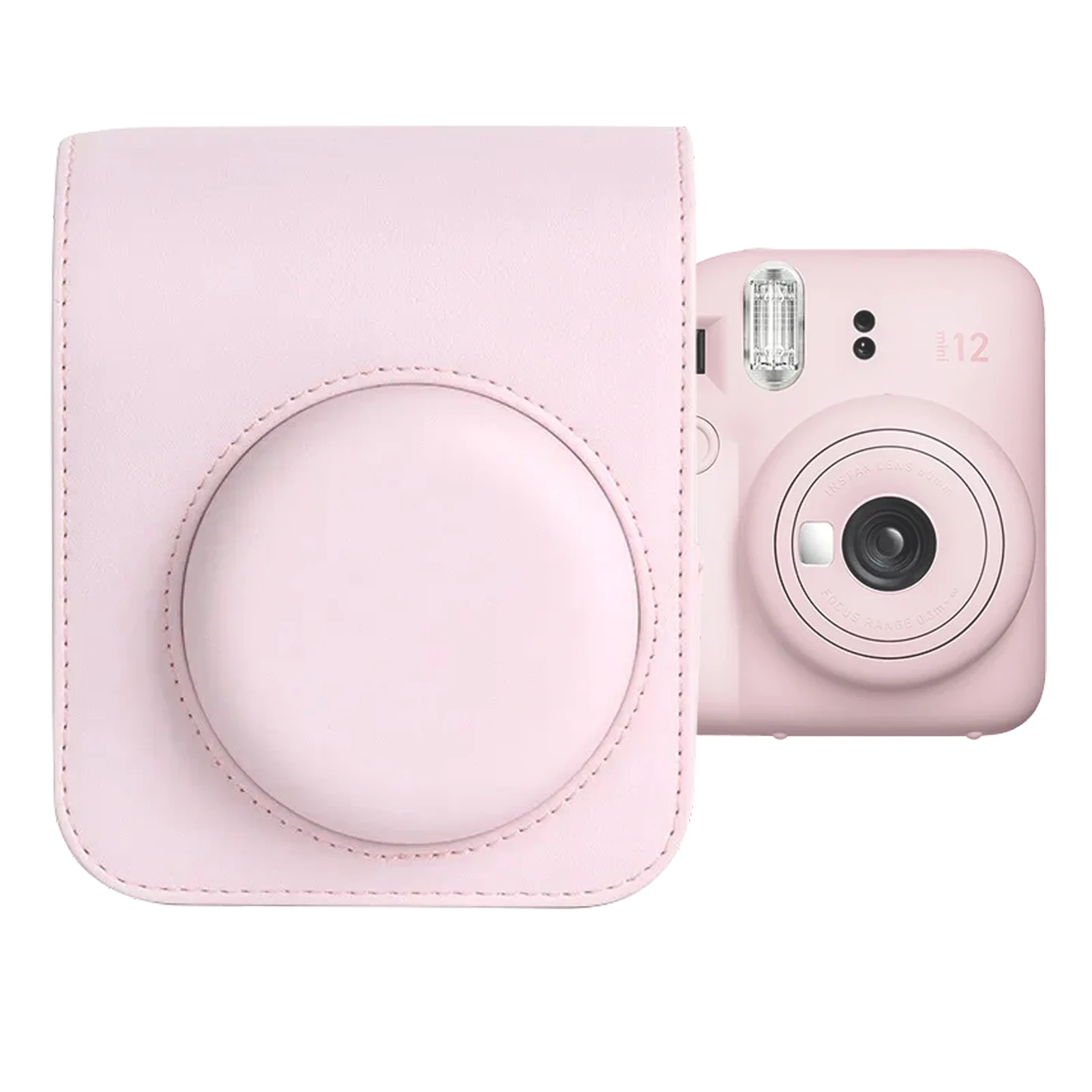 Accessoires pour appareil photo à film instantané Fujifilm Instax Mini 12, sac en cuir PU, coque de protection avec sangle initiée, étui pour appareil photo