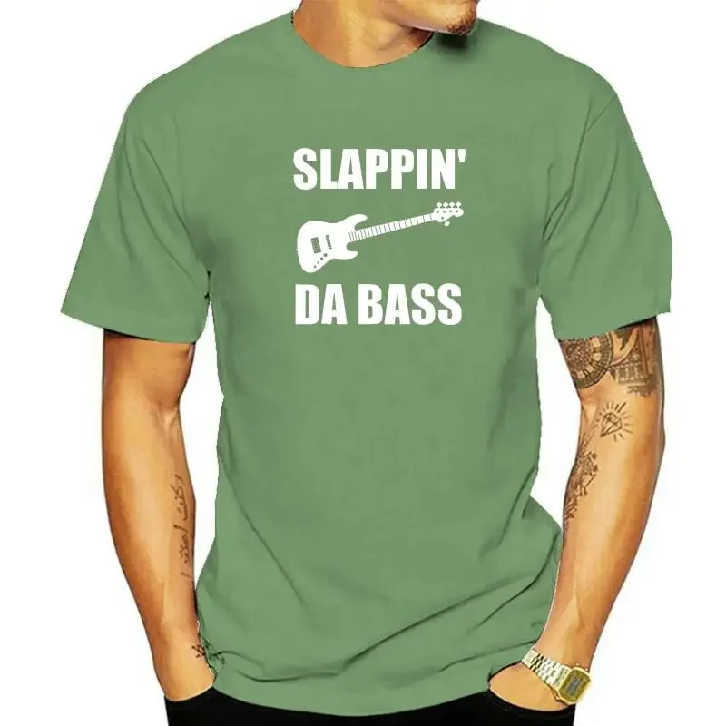 Heavyweight casual nuovo arrivo vintage Funny Slappin Da Bass Guitar musicista Band basist Unique Tops Cotton Boy Tight High