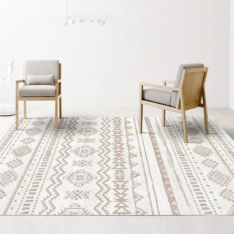 

Home Carpet Living Room Mat Bedroom Floor Rugs Geometric Pattern Mixed Material hine Woven Carpet Rug Easy to Clean