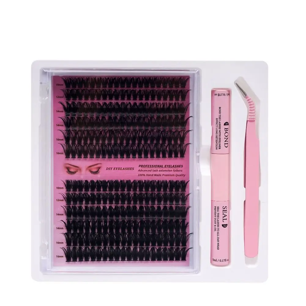 Manga Lashes Korean Style DIY False Eyelashes 3D Comic Eye D-Curl Lashes Soft DIY Hot Melt Single Cluster Makeup Tool