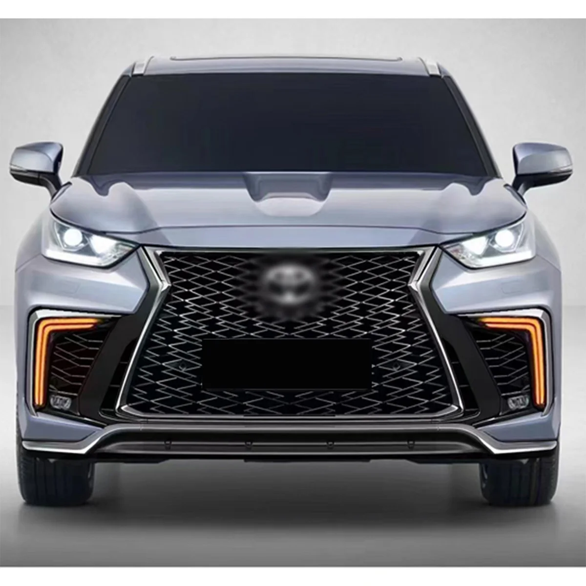 2021 2022 new design body kit for Toyota Highlander change to Lexus LX600 model Front and Rear bumper