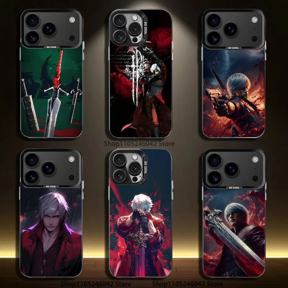 

Dante D-Devil M-May C-Cry 2025 For iPhone 17,16,15,14,13,12,11,Mini,Pro,E,SE4,XS,MAX Black Shockproof Candy Matte Cover