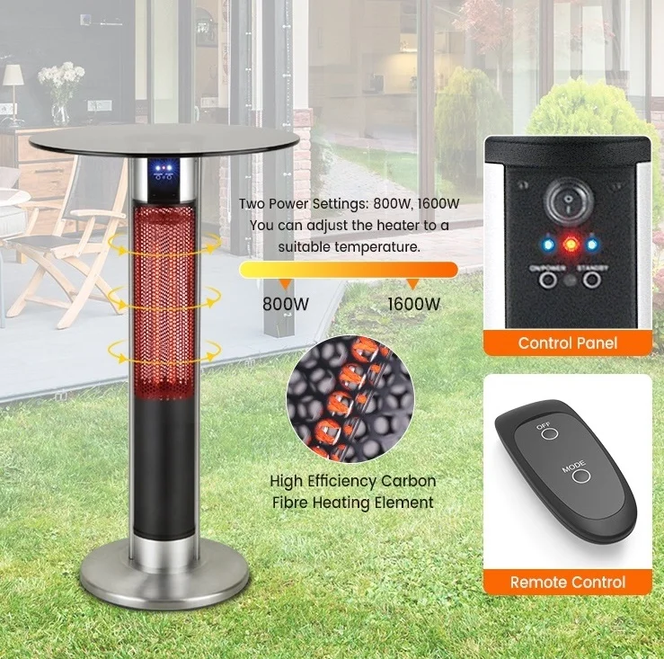 Carbon Fiber Infrared Heater Outdoor Table Use Garden Heater