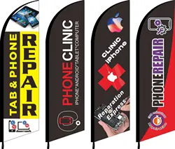 Beach Feather Flag, Fabric Only, With No Stand, Cell Phone Mobile Tablet Iphone Andriod Apple Computer Repair Clinic,Store Sign