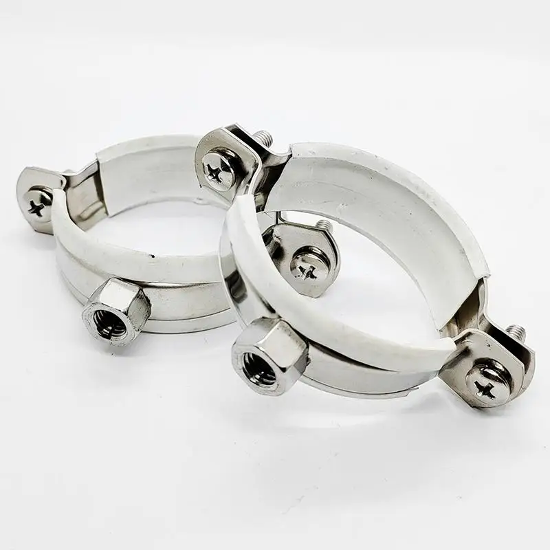 2Pcs Heat Resistant Round Hose Clamp Metal Pipe Hoop Holder Hardware for Automotive Engine Hose Fixing Plumbing