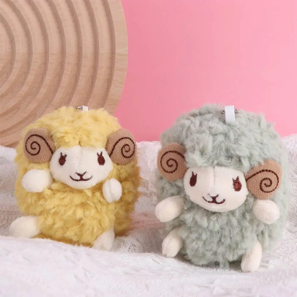 การ์ตูนอะนิเมะ Mini Sheep Plush พวงกุญแจ Mini แกะแกะตุ๊กตาจี้ Fluffy Soft Lamb ตุ๊กตาเครื่องประดับเด็กของขวัญ