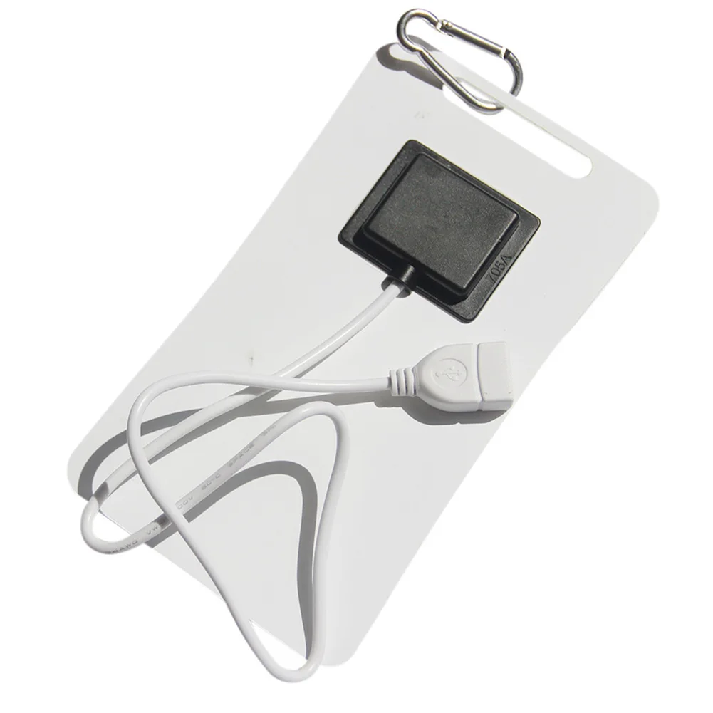 2W 5V Solar Charging Panel, Waterproof Polycrystalline USB Charger With Handle For Camping, Hiking, Battery Power Station
