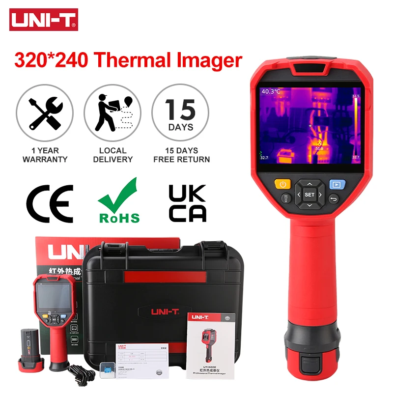 UNI-T UTI320E 76800 Pixel Construction Thermal Imager For Repair Infrared Camera Circuit Board Testing PC Software Analysis