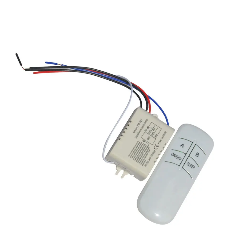 

220V 1 Channel Wireless Remote Control Switch For Led Lamp Droplight Fluorescent Light Energy Saving Lamp 15M Range