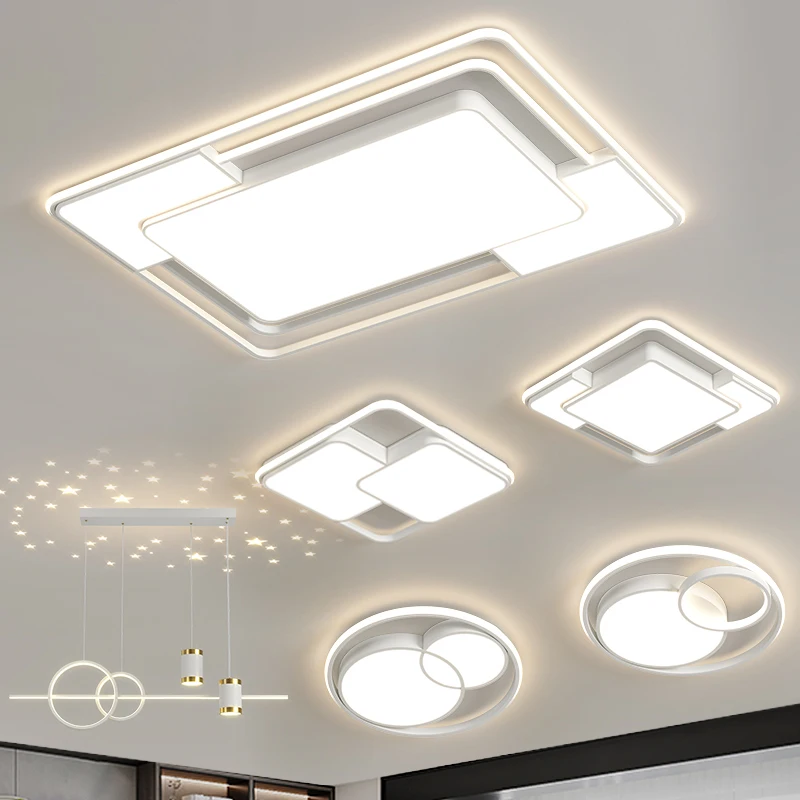 Atmospheric living room main light, dining room bedroom light modern simple led Nordic ceiling light whole house package
