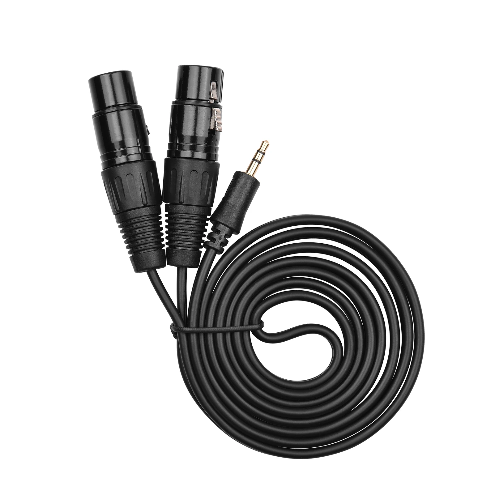 3.5mm to Dual XLR Cable Male/Female 1/8 Inch to 3-Core Double XLR Audio Cable 4.9Ft TRS Audio Adapter Stereo Microphone Cable