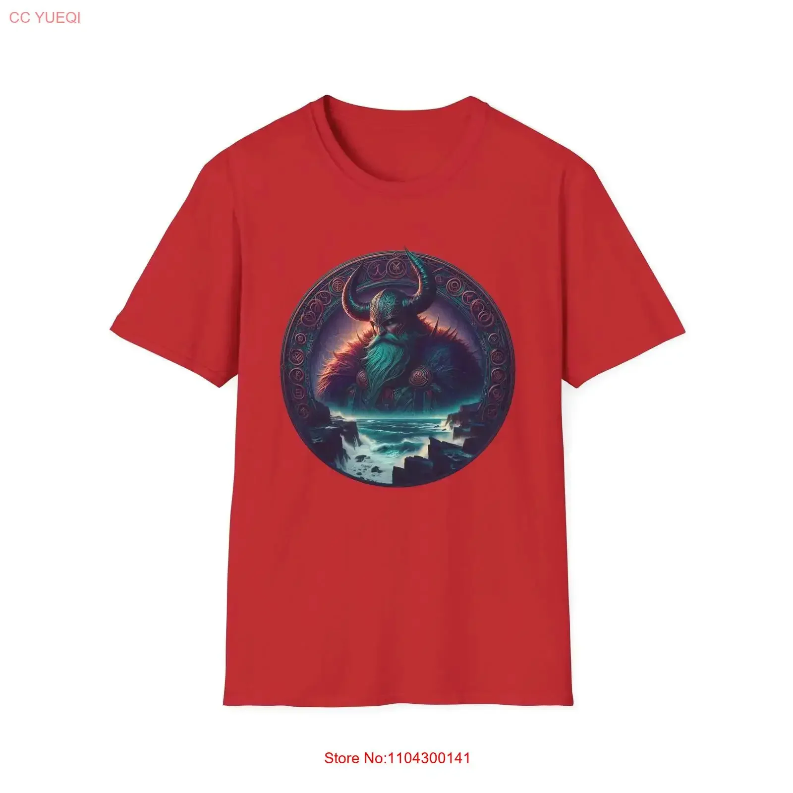 Mystical Norse God T Shirt Fantasy s for vintage Washed Slightly streetwear graphic Versatile Comfortable designer clothes