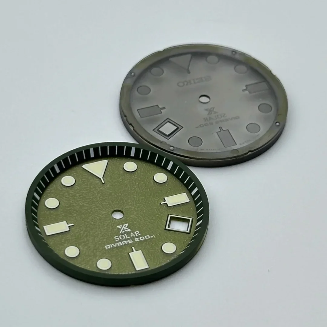29.8mm Transparent Light Color Dial Suitable For VS42A Quartz Movement Green Lume Diver's 200m nh35 case Mod Parts Accessories