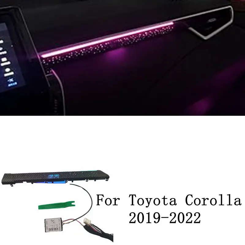 

64 color LED ambient lights suitable for Toyota Corolla 2019-2022 interior decorative lights, center console ambient lights