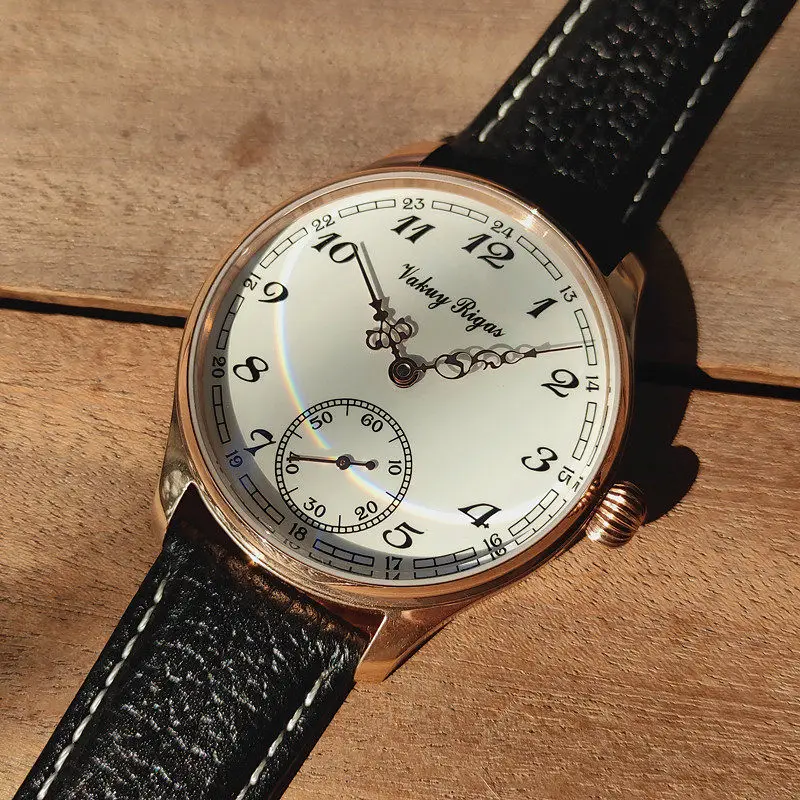 Vakuy Manual Mechanical Watch, Vintage Business Style, Seagull ST36 Movement, Jones Arrow Hand, Artistic Breguet Numerals, Ename