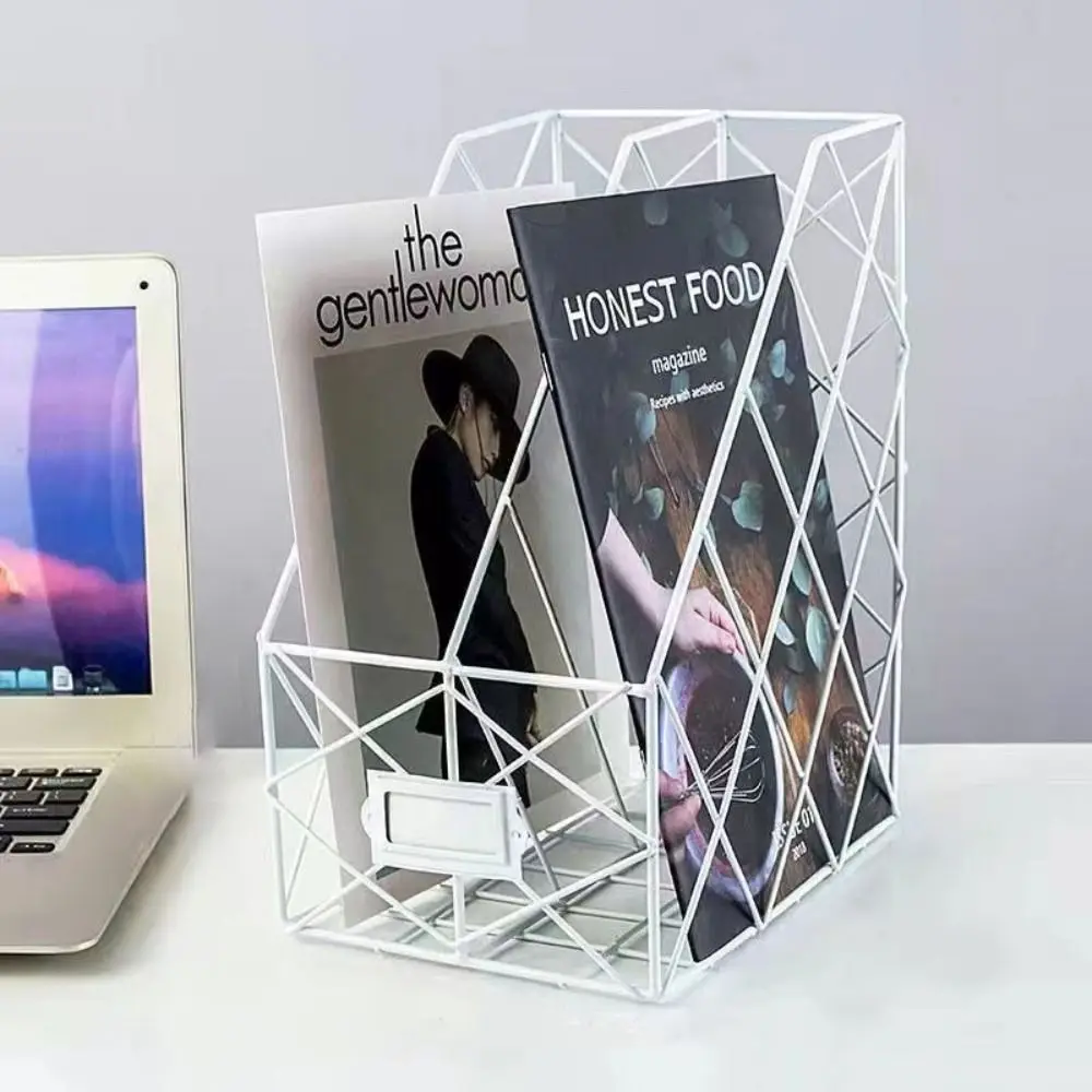 

Вертикальная металлическая настольная полка для файлов, сетчатая полка из кованого железа, многофункциональный держатель для файлов в скандинавском стиле, домашний офис