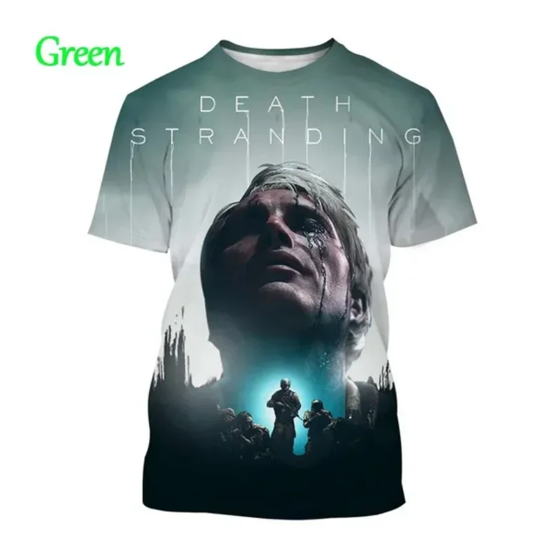 Fashion Men Clothing New Action Game Death Stranding 3D Print T-shirt Hip Hop Street Oversized T Shirt Harajuku Tops Tees