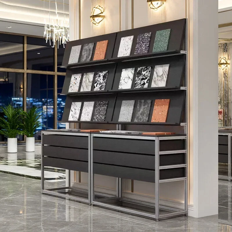 custom.Aluminum Profile 15mm Thick Card Mount Detachable Easy Assembly Display Rack Tile DVD Shelf Middle