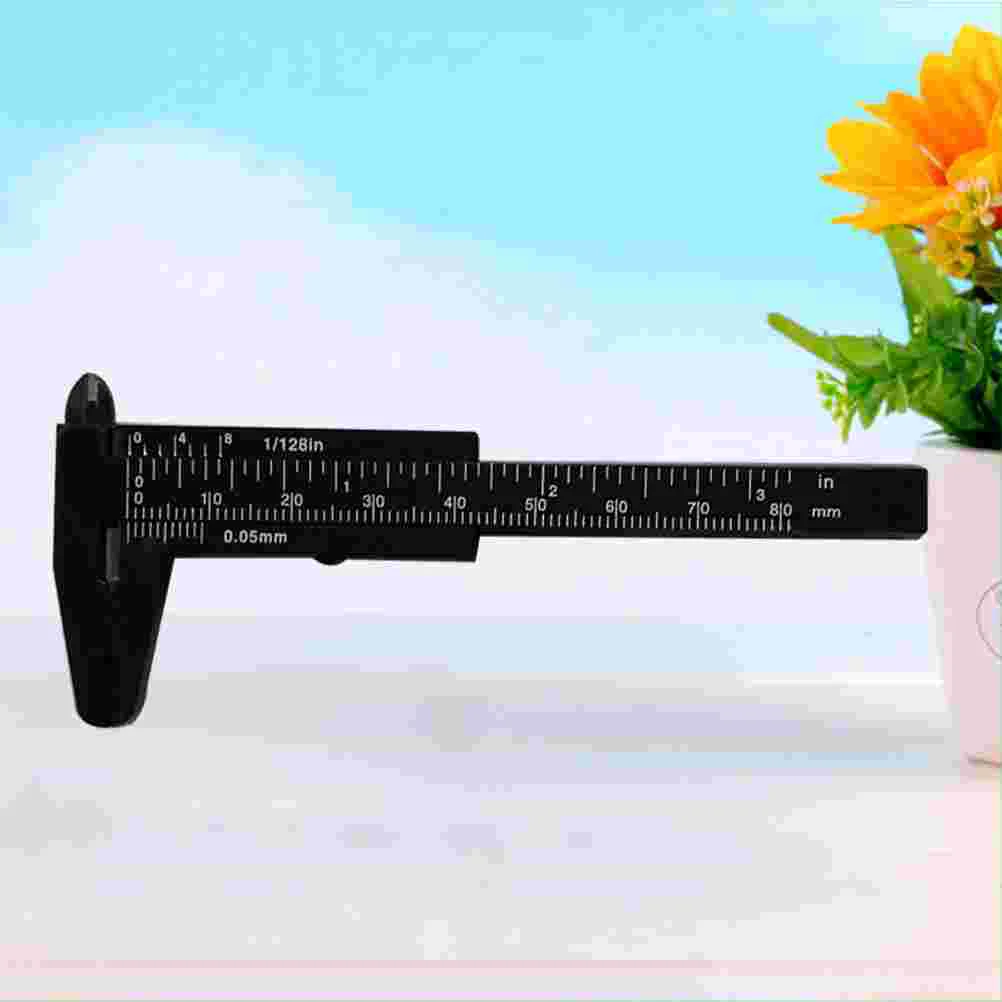 80mm Mini Plastic Sliding Caliper Button Jewelry Size Gauge Measure Tool (Black) button jewelry measure tool