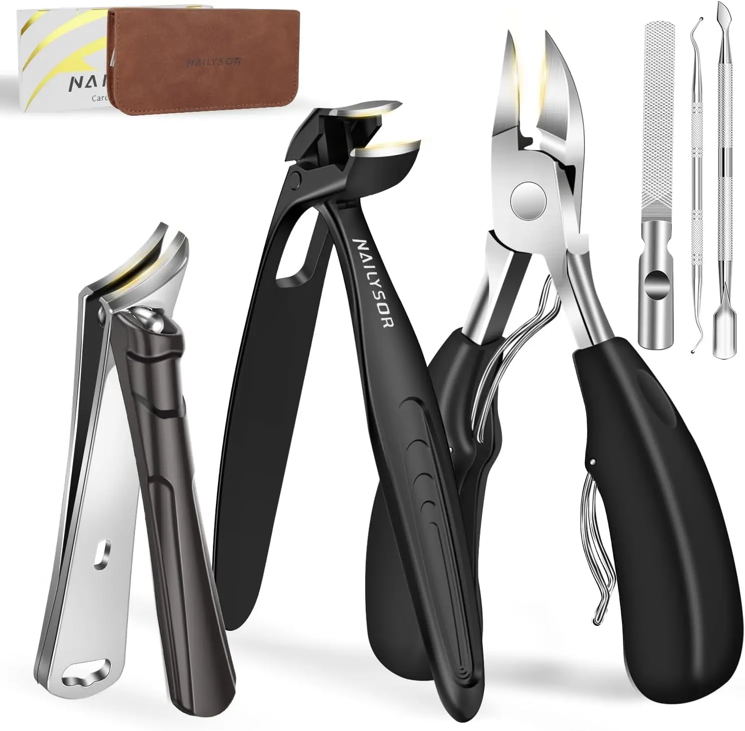 

Удлиненные кусачки для толстых ногтей, эргономичные, с широкими изогнутыми лезвиями и уловителем, 45 мм ° Изогнутый скошенный дизайн