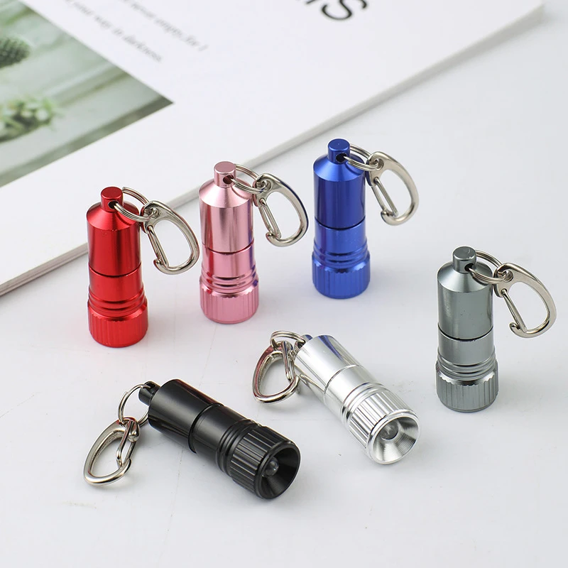 Portable Mini LED Keychain Flashlight - 3-Mode Pocket Light for Camping, Hiking & Emergencies, USB Rechargeable