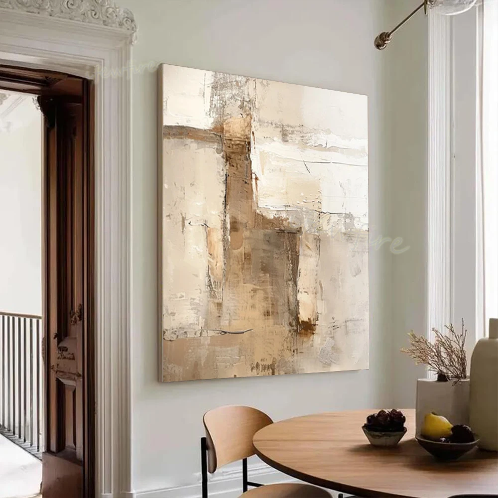 Modern Abstract Oil Painting 100% Handmade Retro Gray Wall Mural Art Picture for Living Room Decor Image on Canvas Art Artwork