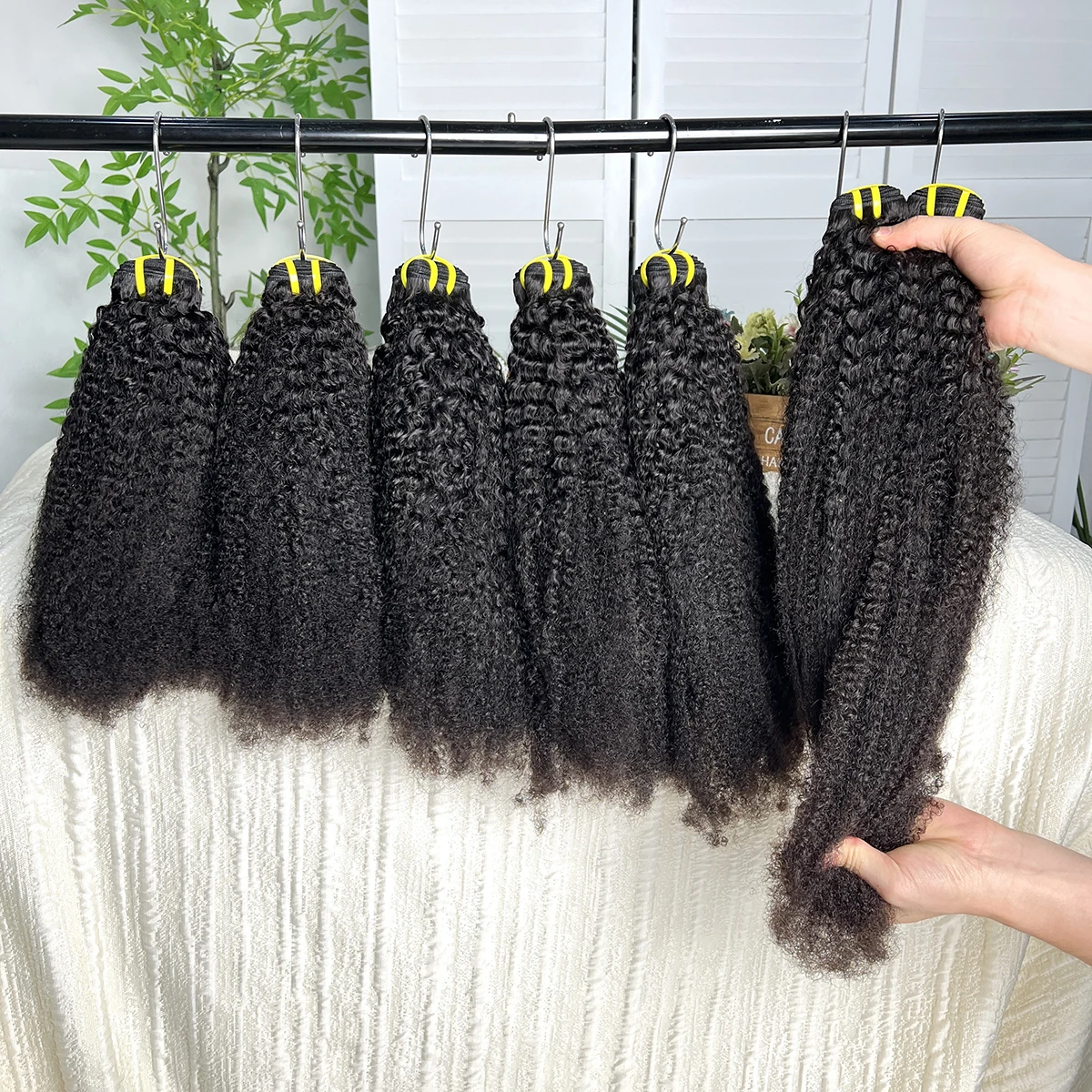 4C Afro Kinky Curly Hair Bundles 100% Raw Vietnamese Virgin Human Hair Extensions Cuticle Aligned Single Donor For Black Women